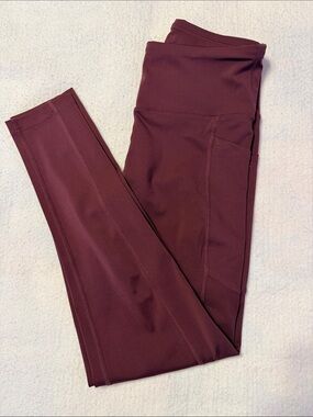 LuLaRoe Deep Burgundy Active Fitness Leggings